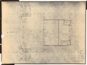 Stadthalle, Mülheim an der Ruhr Umbau: Bühnenhaus: Grundriss Obergeschoss 1:50