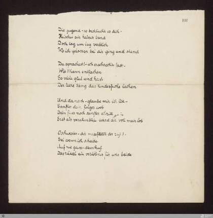 [Pilgerfahrten (Hymnen Pilgerfahrten Algabal)] - [Handschrift] - Die jugend - StGA-George I,0239 : [SW II: H6(Pilgerfahrten)]; [SW II, S. 37/112]