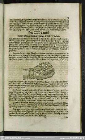 Das XXX. Capitel. Mehre Betrachtung erwehnten Bülcker-Grabes