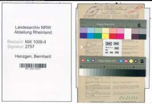 Entnazifizierung Bernhard Henzgen , geb. 13.11.1903 (Lehrer)