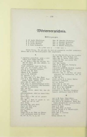 Wörterverzeichnis