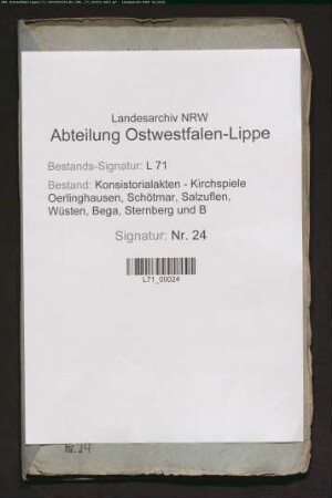 Geplanter Kirchenbau zu Hovedissen (auf der Westerheide) oder Schuckenbaum