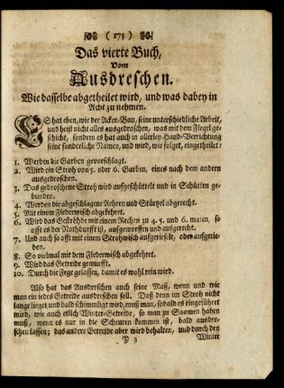 Das vierte Buch, Vom Ausdreschen
