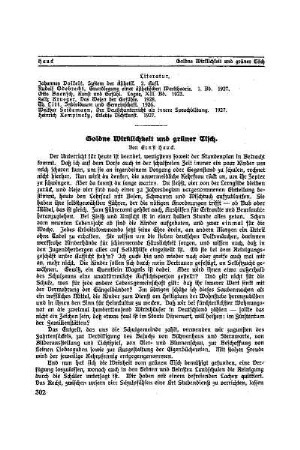 Goldne Wirklichkeit und grüner Tisch