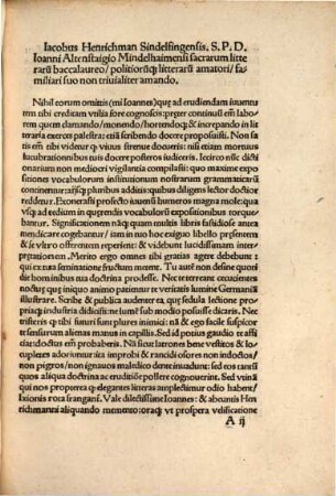 Vocabularius : vocum quae in opere grammaticis plurimorum continentur, brevis interpretatio