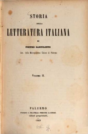 Storia della letteratura italiana, 2