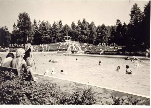 Badeanstalt Pivitsheide VL. Detmold. Pivitsheide VL. Am Fischerteich. Papierabzug