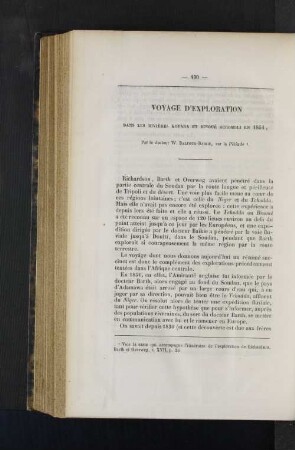 Voyage d'exploration