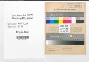 Entnazifizierung Karl Koglin , geb. 03.12.1902 (Justizbeamter)