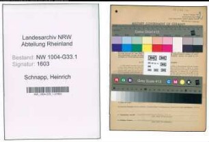 Entnazifizierung Heinrich Schnapp , geb. 01.09.1902 (Lehrer)