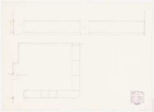 Park Hotel, Posen: Garderobe, Tresen: Grundriss, Ansichten 1:10