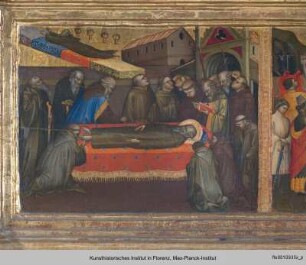 Marienkrönung mit Heiligen : Predella