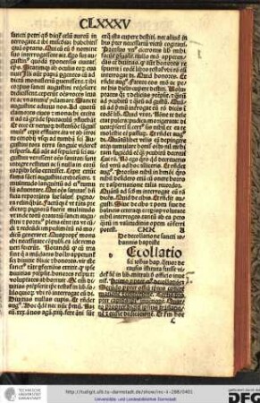 [D]ecollatio sancti Iohannis Baptiste quatuor de causis instituta fuisse videtur...