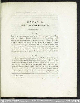 Caput I. Notiones generales