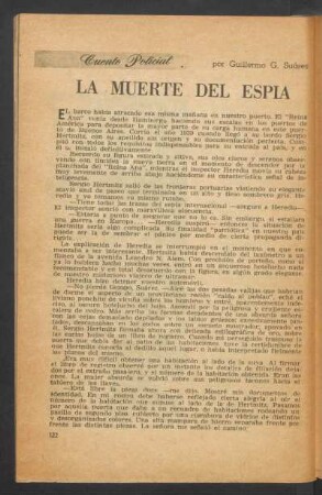 La muerte del espía : Cuento policial