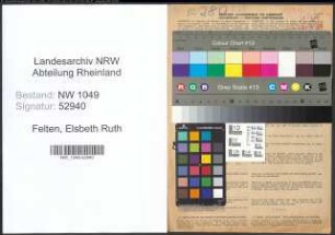 Entnazifizierung Elsbeth Ruth Felten , geb. 30.10.1921 ()