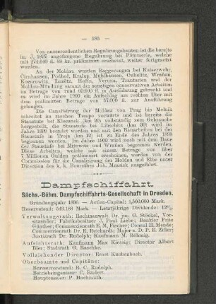 Dampfschiffahrt.