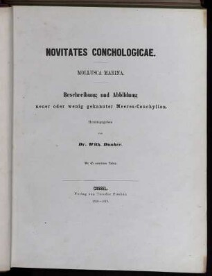 Ser. 2 = Abth. 2, [Hauptbd.]: Novitates conchologicae. Ser. 2 = Abth. 2. Mollusca marina. [Hauptbd.]
