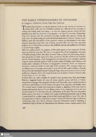 The Early Typefounders Of Denmark