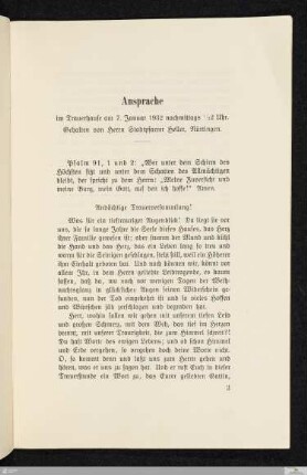 Ansprache