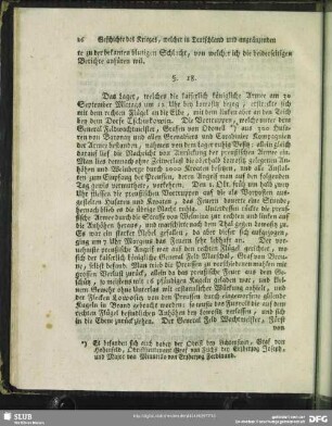 §. 18. [Kaiserl. königl. Bericht von der Schlacht bey Lowositz]