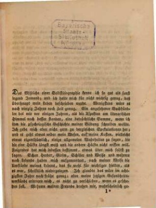 J. G. Seume's sämmtliche Werke : in acht Bänden, 1. Mein Leben. Fortsetzung von Seume's Leben / mitgetheilt von C. A. H. Clodius. Spaziergang nach Syrakus im Jahre 1802