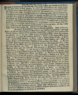 Beylage zum 9ten Stueck 1766