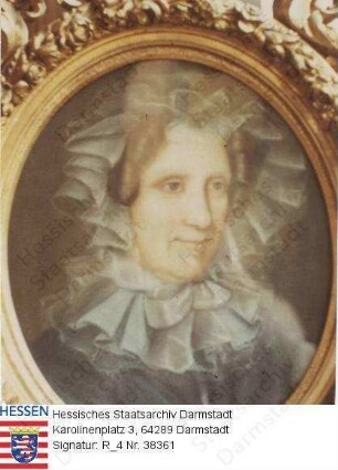 Tiedemann-Brandis, Helene v. geb. Gräfin zu Dohna-Schlobitten (1775-1847) / Porträt, Brustbild in Medaillon mit Rahmen