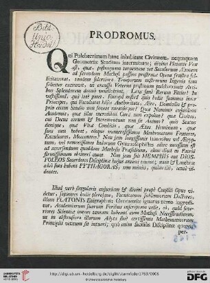 Prodromus