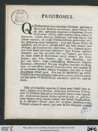Prodromus