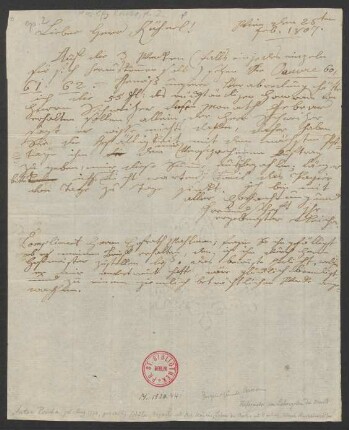 Brief an Ambrosius Kühnel : 25.02.1807