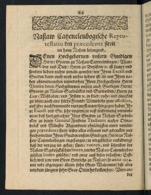 44-48, Naßaw Catzenelenbogische Reprotestatio ...