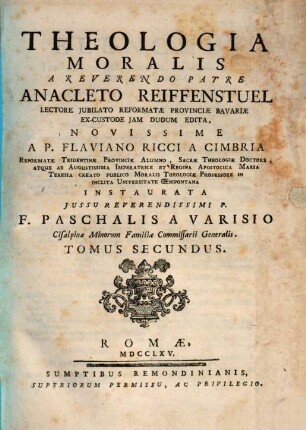 Theologia moralis, 2