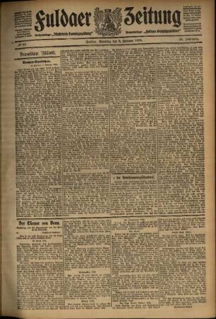 Zweite Ausgabe vom Samstag, den 08. Februar 1908.