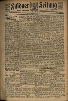 Zweite Ausgabe vom Samstag, den 08. Februar 1908.
