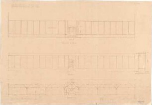Fischer, Theodor; Bad Tölz (Bayern); Gewerbehalle - Schaufensteranlage (Grundriss, Ansichten)
