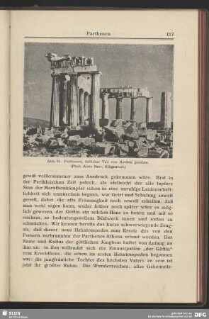 Partheon, östlicher Teil von Norden gesehen