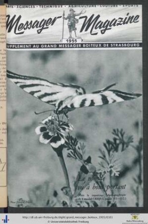 Messager Magazine 1955. Supplément au Grand Messager Boiteux de Strasbourg.