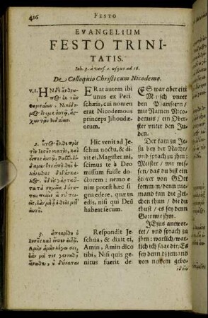Evangelium Festo Trinitatis.