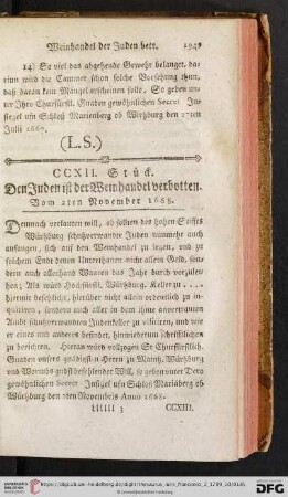 CCXII. Stueck