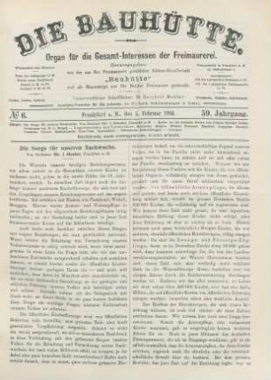 No. 6. Frankfurt a. M., den 5. Februar 1916. 59. Jahrgang.