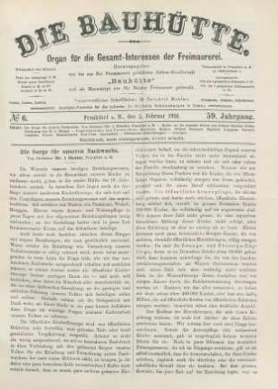 No. 6. Frankfurt a. M., den 5. Februar 1916. 59. Jahrgang.