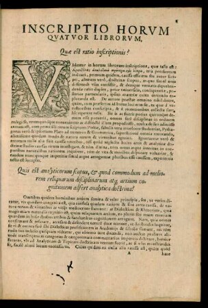Inscriptio Horum Quatuor Librorum.