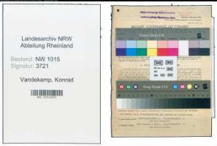 Entnazifizierung Konrad Vandekamp , geb. 17.11.1907 (Stadtinspektor)