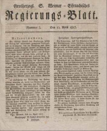 Nr. 3 : 15. April 1817