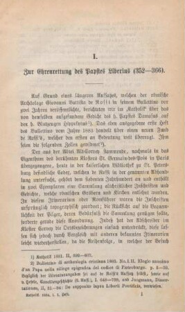 1-17 Zur Ehrenrettung des Papstes Liberius (352-366)