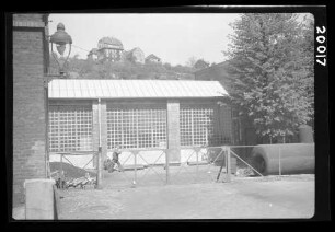Langenberg: Seidenfabrik, Außenfassade, Glasfenster