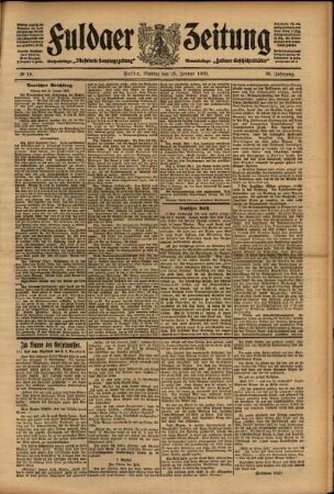 Ausgabe vom Montag, den 25. Januar 1909.