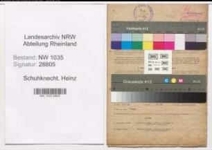 Entnazifizierung Heinz Schuhknecht , geb. 04.06.1921 (Bergbaubeflissener)