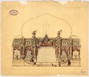 Königliche Oper (auch: Staatsoper unter den Linden, Lindenoper), Berlin (?): Innenansicht Wanddekoration